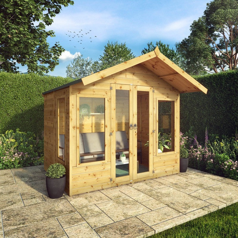 Mercia Mercia Sussex 8' x 8' 2" Apex Summerhouse - Classic 12mm Cladding Tongue & Groove