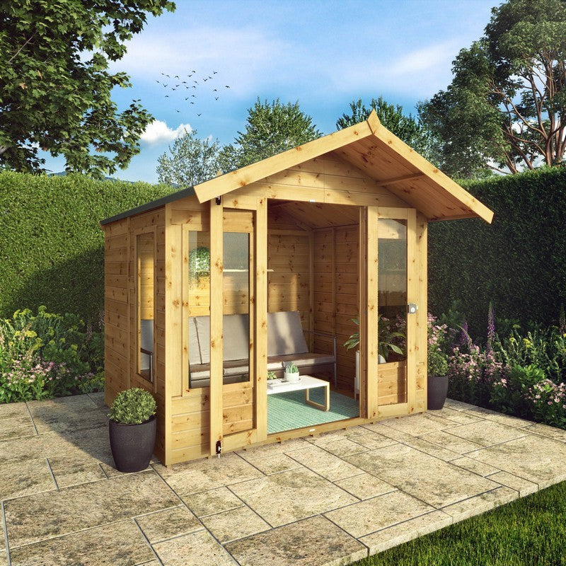 Mercia Mercia Sussex 8' x 8' 2" Apex Summerhouse - Classic 12mm Cladding Tongue & Groove