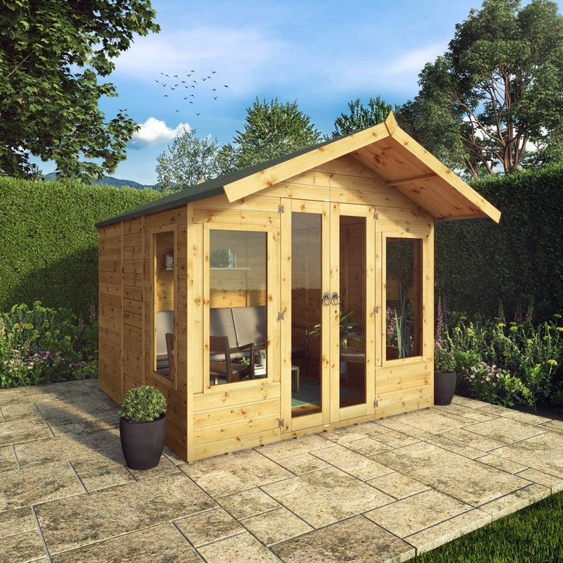 Mercia Mercia Sussex 10' x 8' 2" Apex Summerhouse - Classic 12mm Cladding Tongue & Groove