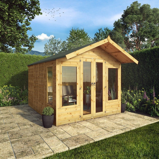 Mercia Mercia Sussex 8' 2" x 11' 10" Apex Summerhouse - Premium Dip Treated Shiplap