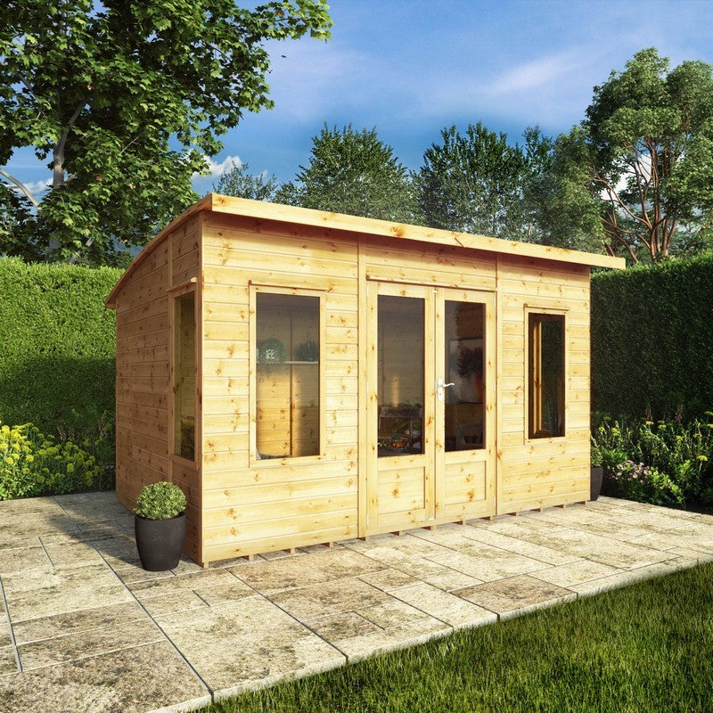 Mercia Mercia Helios 9' 8" x 11' 10" Pent Summerhouse - Classic 12mm Cladding Tongue & Groove