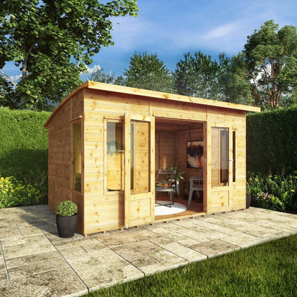 Mercia Mercia Helios 9' 8" x 11' 10" Pent Summerhouse - Classic 12mm Cladding Tongue & Groove