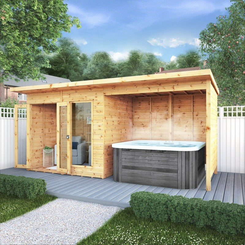 Mercia Mercia Maine 7' 7" x 15' 7" Pent Summerhouse - Classic 12mm Cladding Tongue & Groove