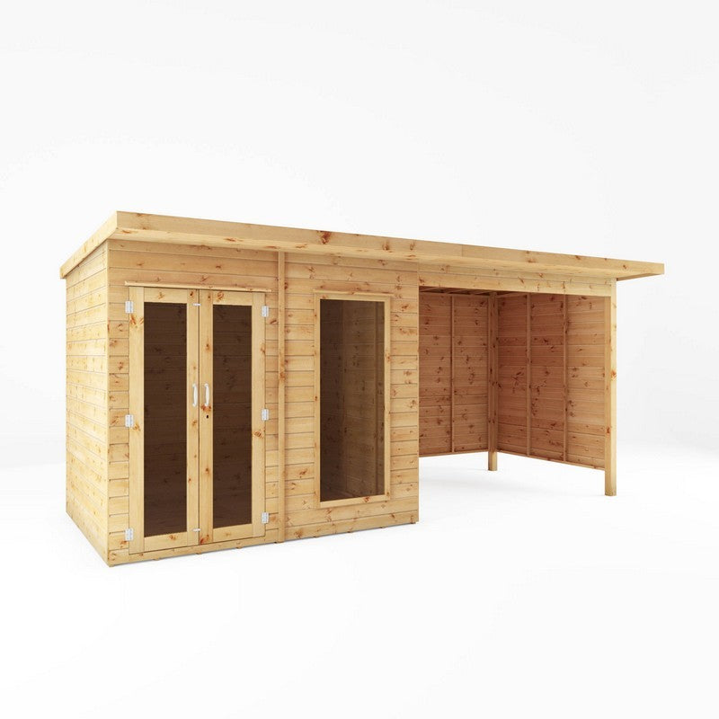 Mercia Mercia Maine 7' 7" x 15' 7" Pent Summerhouse - Classic 12mm Cladding Tongue & Groove