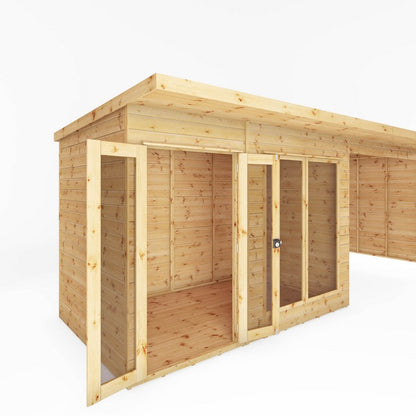 Mercia Mercia Maine 7' 7" x 17' 5" Pent Summerhouse - Classic 12mm Cladding Tongue & Groove