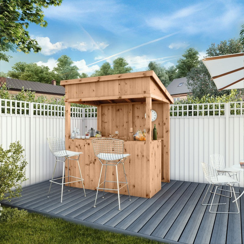 Mercia Premier 4' 8" x 6' 5" Pent Garden Bar - Budget Pressure Treated Tongue & Groove