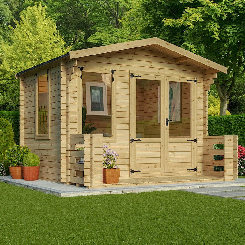 Mercia Mercia 11' 2" x 11' 2" Apex Log Cabin - Premium 19mm Cladding Log Clad