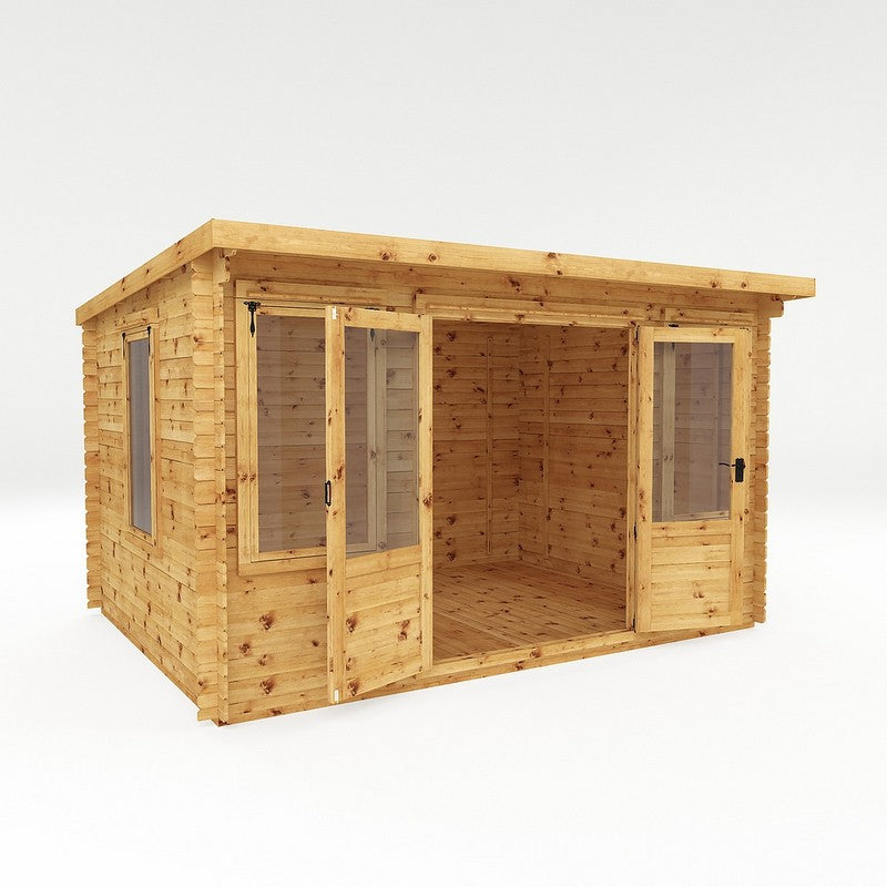 Mercia Mercia 13' 2" x 10' 10" Pent Log Cabin - Premium 19mm Cladding Log Clad