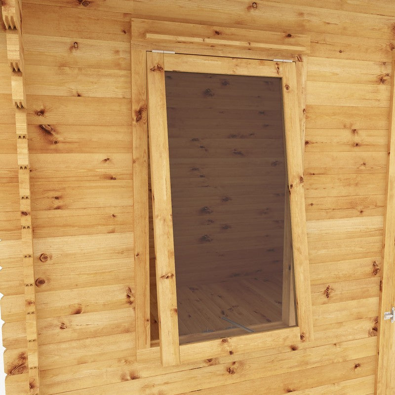 Mercia 13' 6" x 11' 3" Apex Log Cabin - Premium 28mm Cladding Log Clad