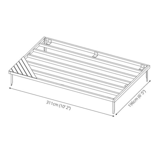 Essentials Mercia 6' 5" x 10' 2" Building Base - Premium Pressure Treated