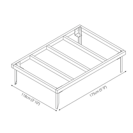 Essentials Mercia 3' 10" x 5' 8" Building Base - Classic Pressure Treated