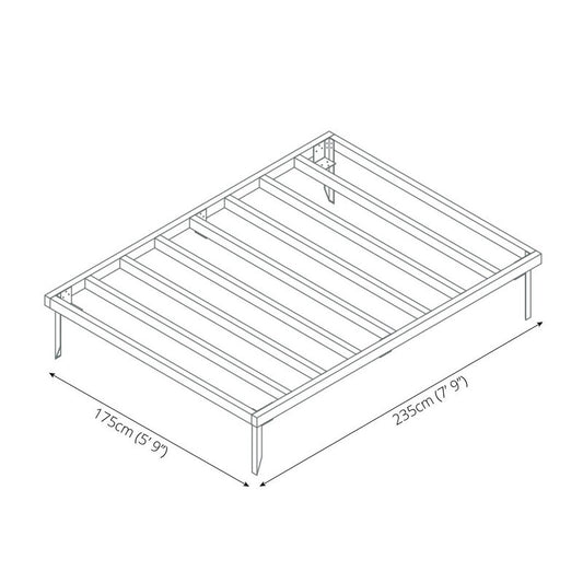 Essentials Mercia 7' 8" x 5' 8" Building Base - Premium Pressure Treated