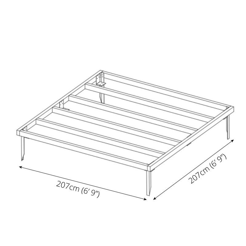 Essentials Mercia 6' 9" x 6' 9" Building Base - Classic Pressure Treated