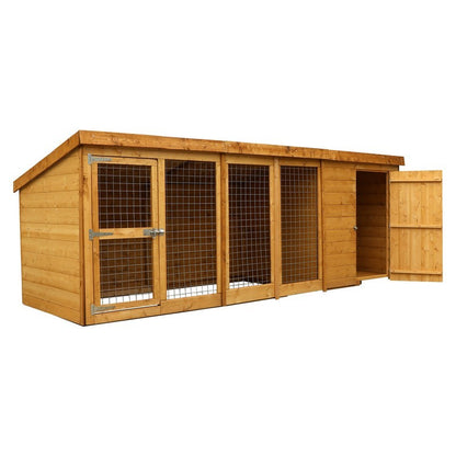 Essentials Mercia Berkshire 11' 5" x 4' 1" Dog Kennel - Premium Dip Treated Tongue & Groove