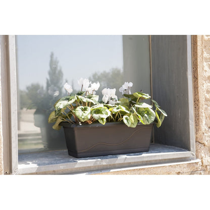 Gardenico Self-Watering Planter For Balconies 80cm - Stone Grey - Triple Pack