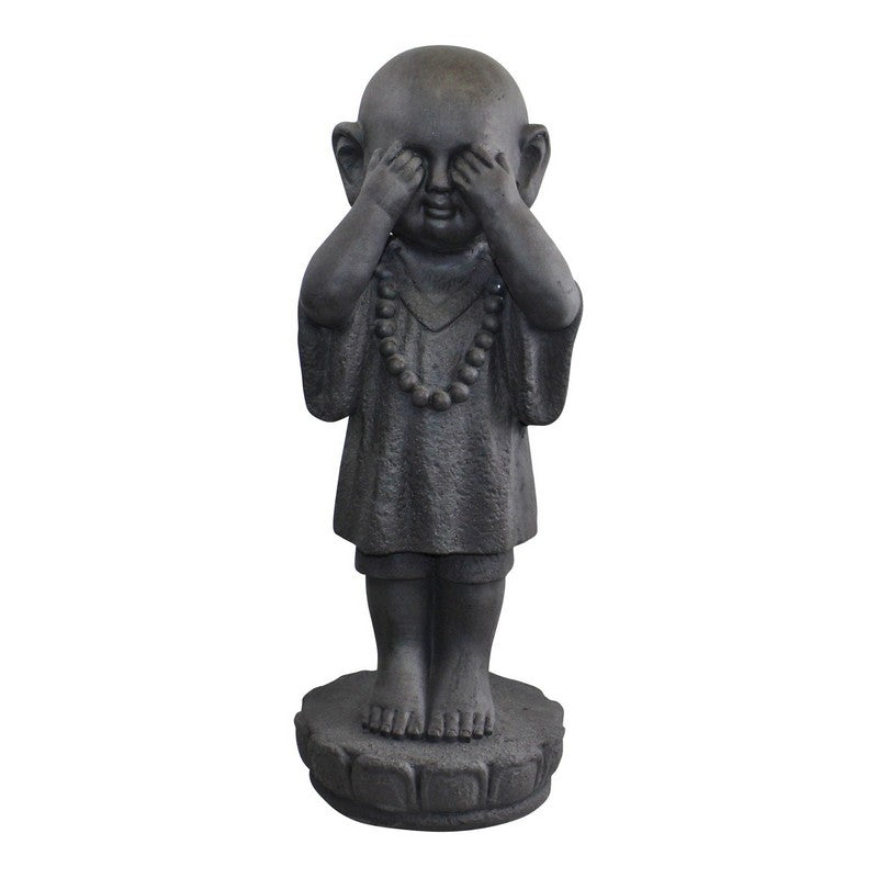 Scarthingwell See No Evil, Hear No Evil Monks Statue Polyresin with Stone Pattern - 55cm