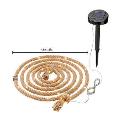 Callow Hemp Rope Garden Solar Light by Callow