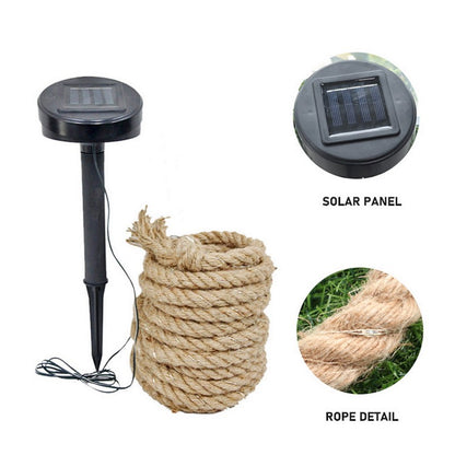 Callow Hemp Rope Garden Solar Light by Callow