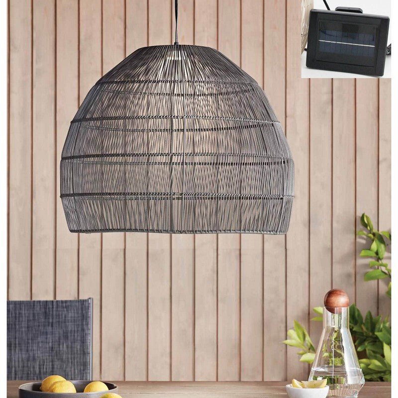 Callow Rattan Pendant Garden Solar Light by Callow