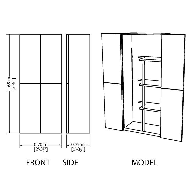 Shire Shire PVC 2' 3" x 1' 3" Garden Store - Classic