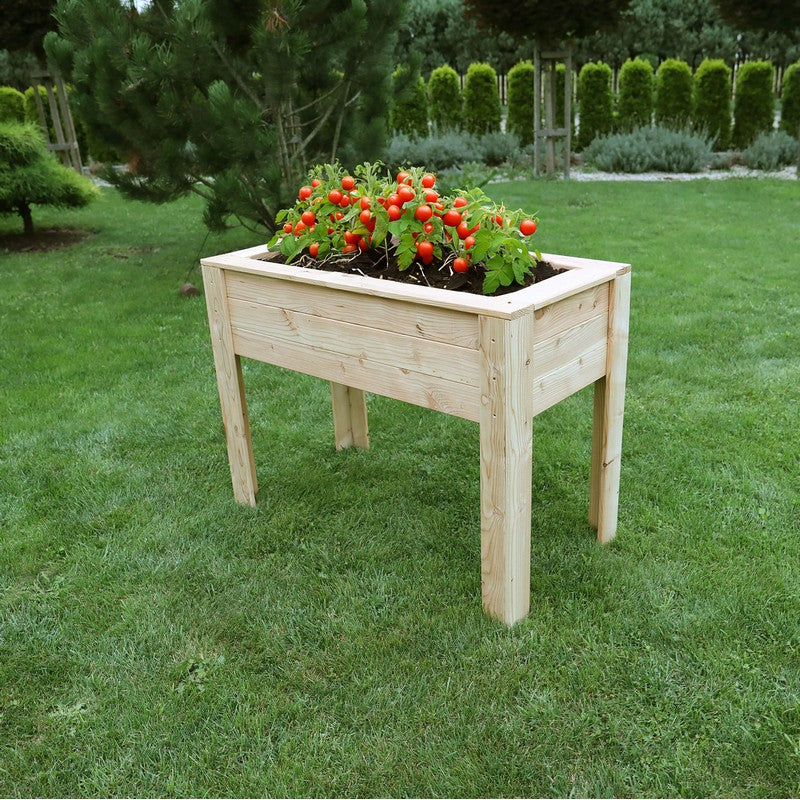 Garden Planter Larch Rectangular Stef by Shire - 80cm