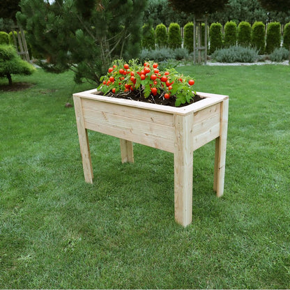 Garden Planter Larch Rectangular Stef by Shire - 80cm