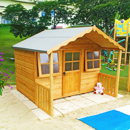 Shire Stork 6' 5" x 5' 6" Apex Children's Playhouse - Premium Dip Treated Shiplap