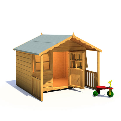 Shire Stork 6' 5" x 5' 6" Apex Children's Playhouse - Premium Dip Treated Shiplap