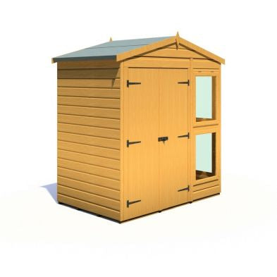 Shire Sun Hut 3' 10" x 6' 1" Apex Potting Shed - Classic Coated Shiplap