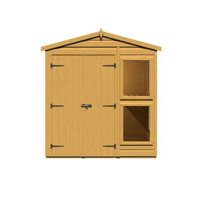 Shire Sun Hut 3' 10" x 6' 1" Apex Potting Shed - Classic Coated Shiplap