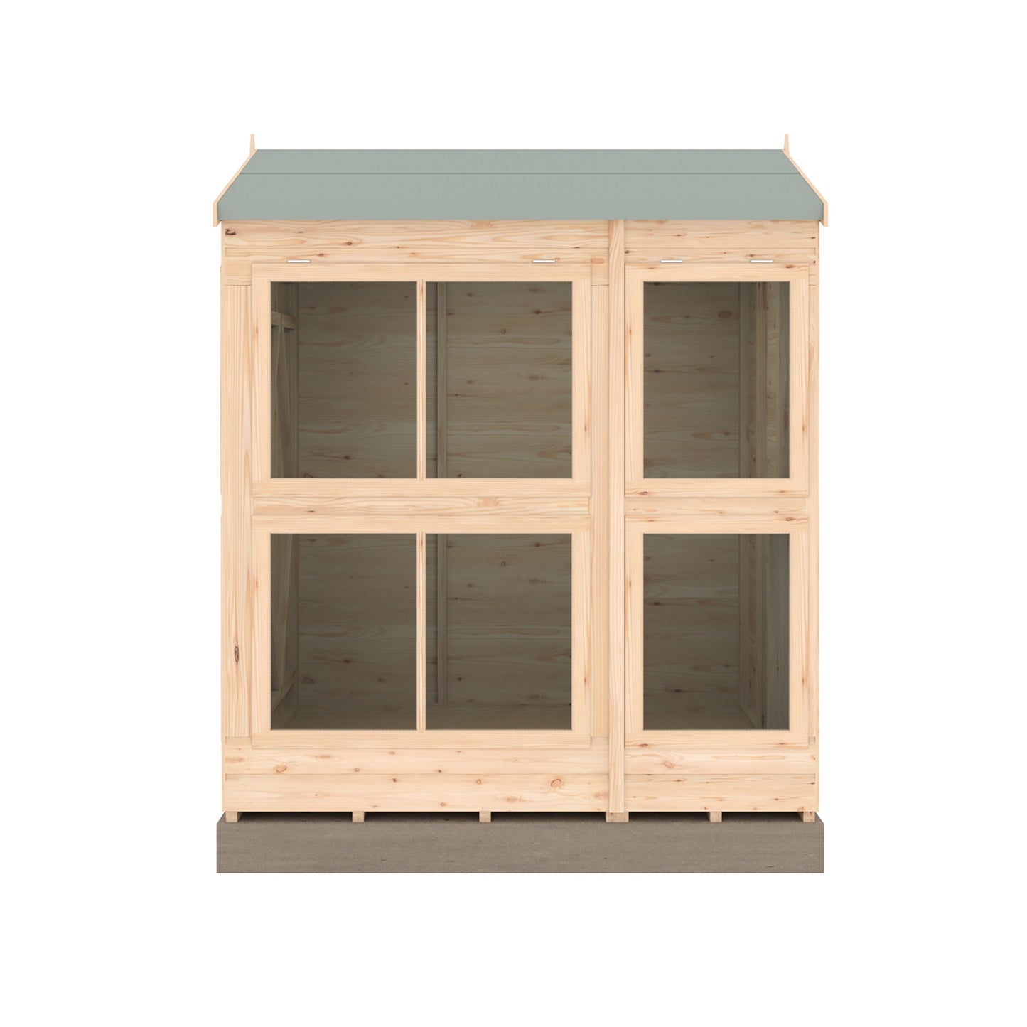 Shire Sun Hut 5' 10" x 6' 1" Apex Potting Shed - Classic Coated Shiplap