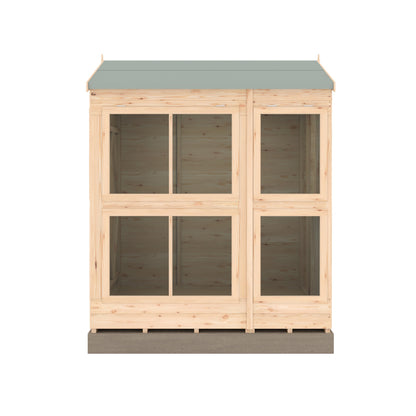 Shire Sun Hut 5' 10" x 6' 1" Apex Potting Shed - Classic Coated Shiplap