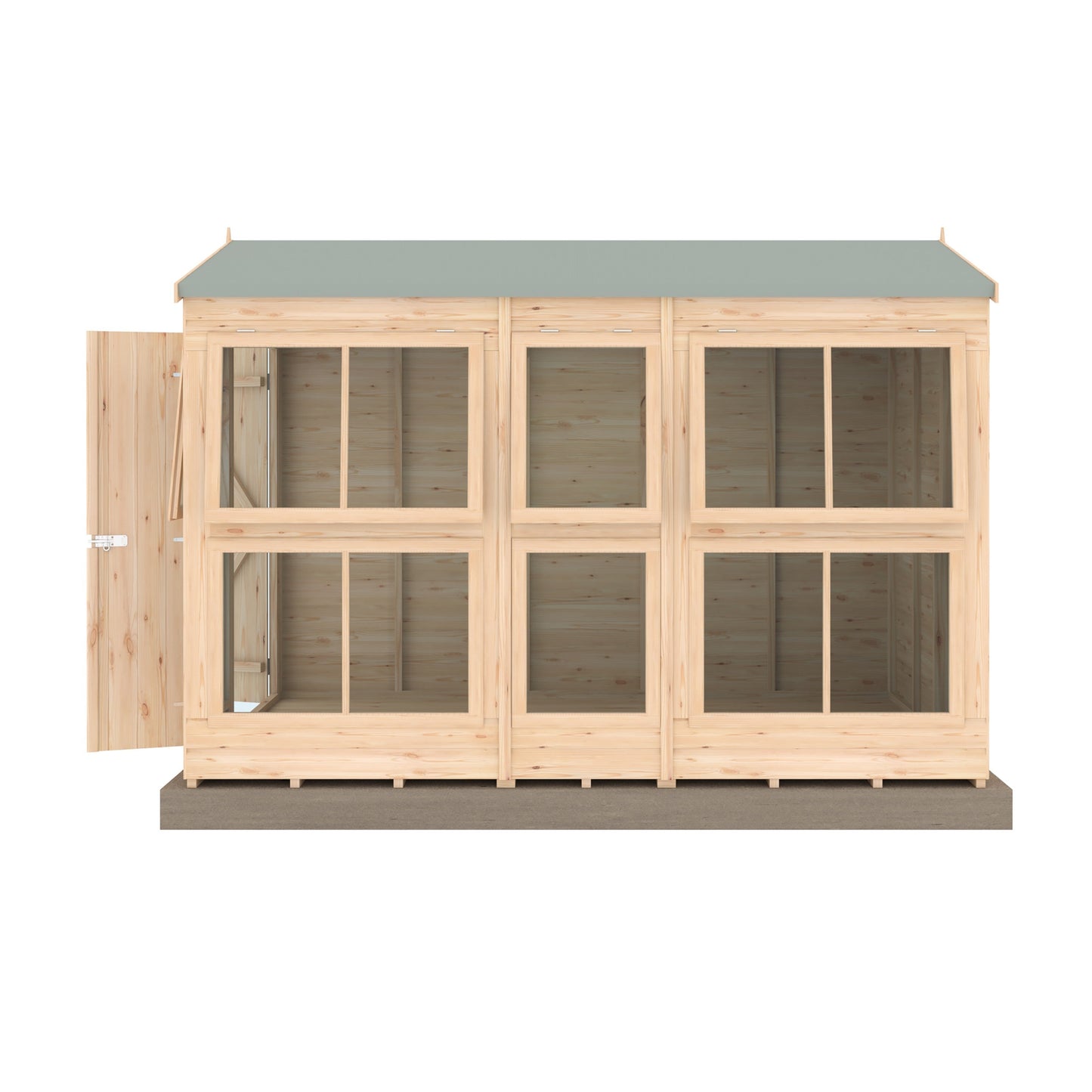 Shire Sun Hut 9' 9" x 6' 1" Apex Potting Shed - Premium Coated Shiplap