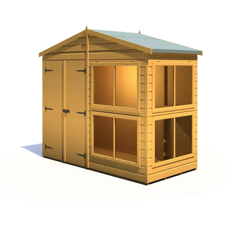 Shire Sun Hut 3' 10" x 8' Apex Potting Shed - Classic Coated Shiplap