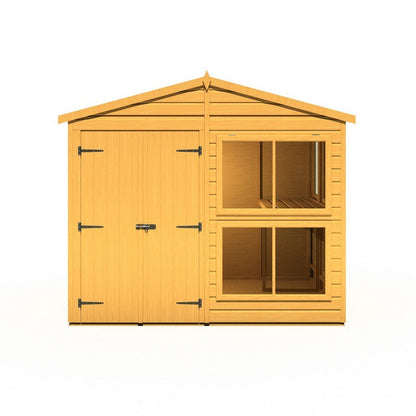 Shire Sun Hut 5' 10" x 8' Apex Potting Shed - Classic Coated Shiplap