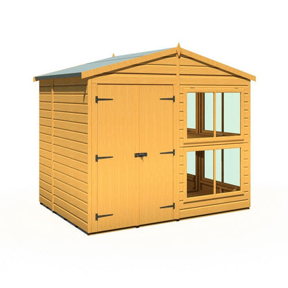 Shire Sun Hut 5' 10" x 8' Apex Potting Shed - Classic Coated Shiplap