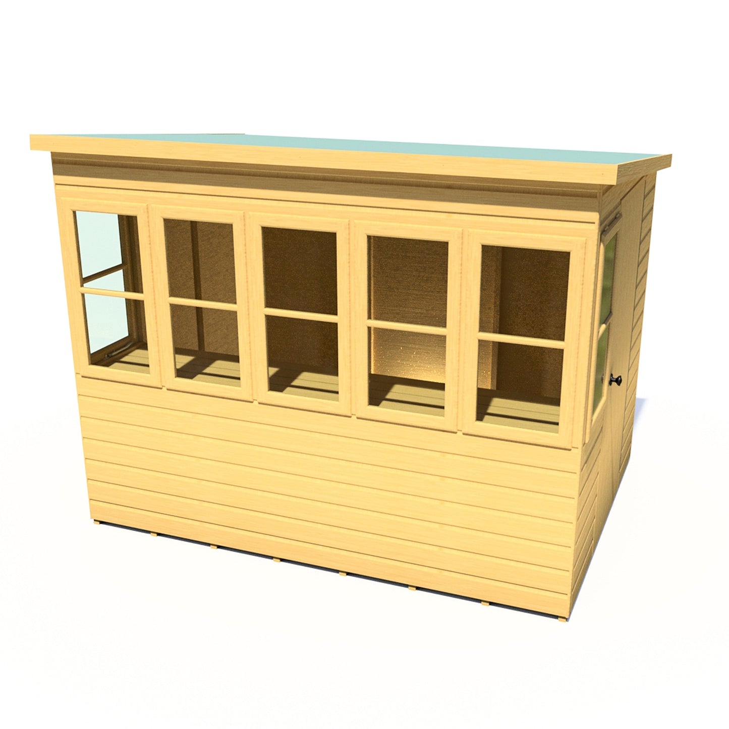 Shire Sun 8' 5" x 6' 5" Pent Potting Shed - Premium Dip Treated Shiplap