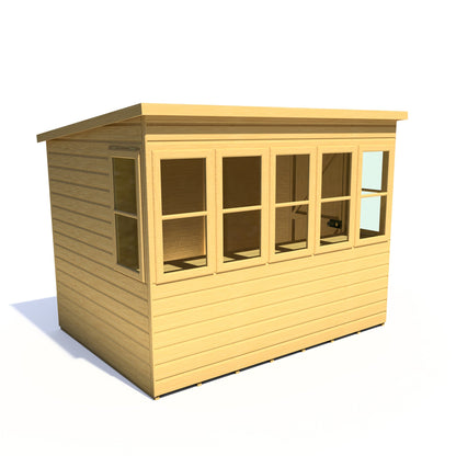 Shire Sun 8' 5" x 6' 5" Pent Potting Shed - Premium Dip Treated Shiplap