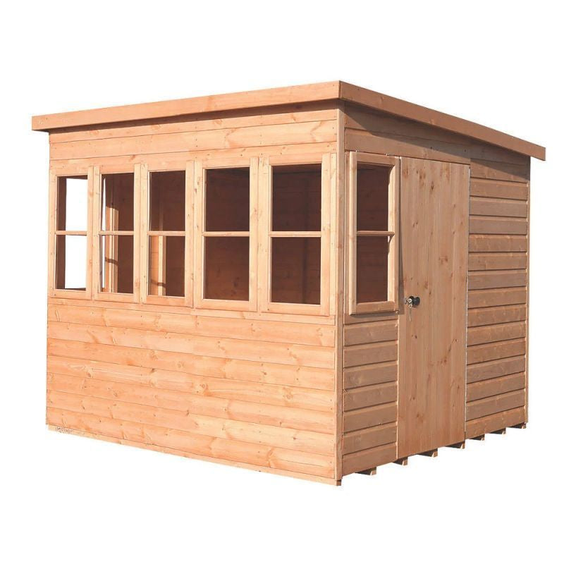 Shire Shire Sun 10' 6" x 6' 4" Pent Potting Shed - Premium Dip Treated Shiplap