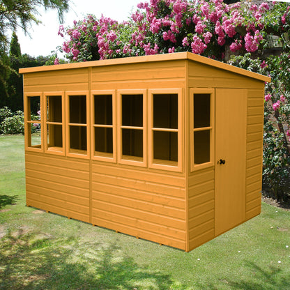 Shire Sun 10' 6" x 6' 4" Pent Potting Shed - Premium Dip Treated Shiplap