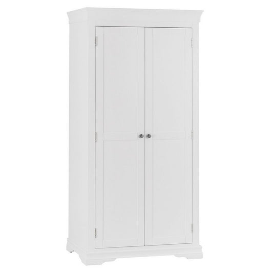 Anglian Furniture Swafield Tall Wardrobe White & Pine 2 Door