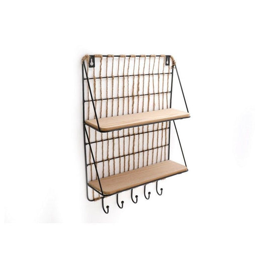 Geko Cottage Shelving Unit Metal & Glass Gold 2 Shelves