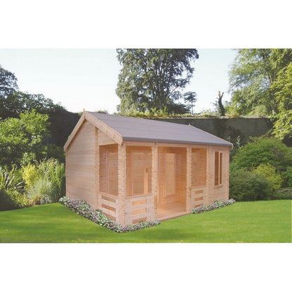 Shire Shire Sherwood 18' x 19' 6" Reverse Apex Log Cabin - Premium 70mm Cladding Tongue & Groove