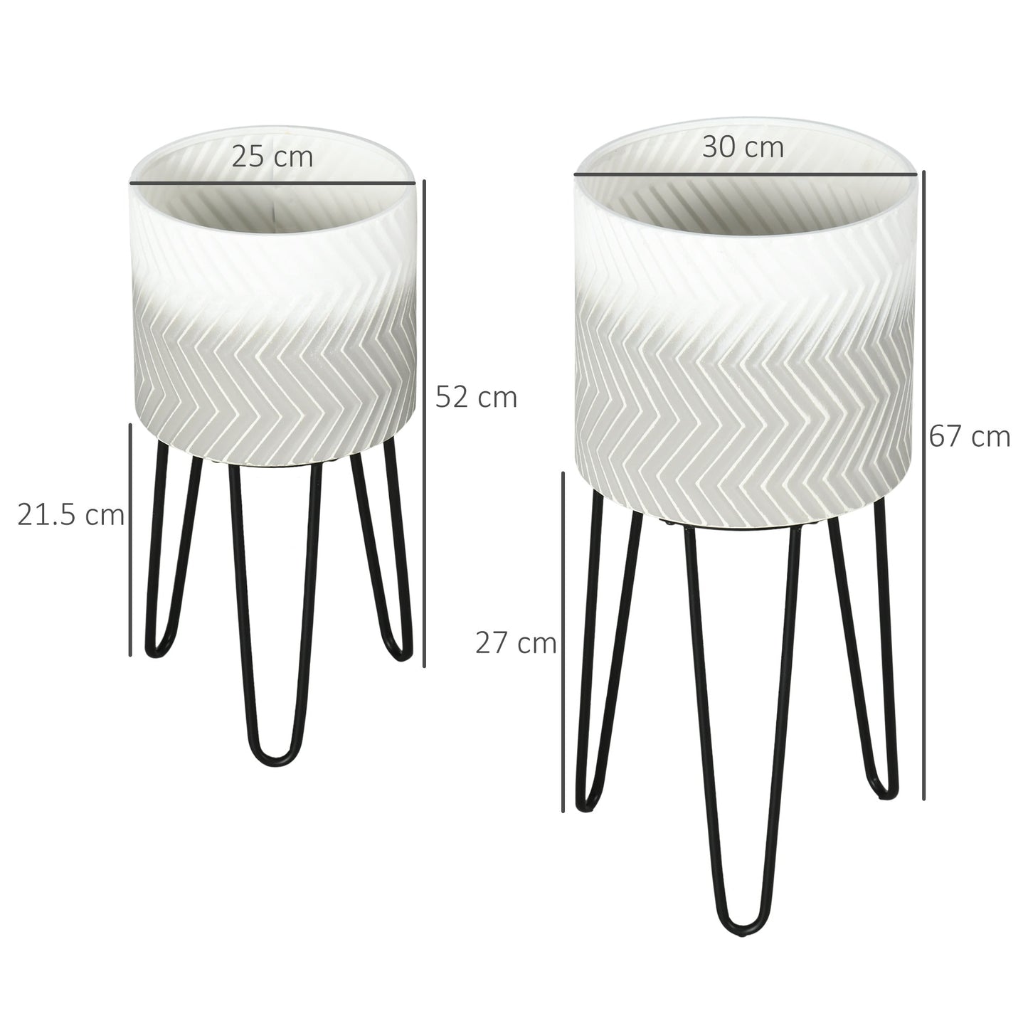 Metal Plant Stand Set of 2 with Legs