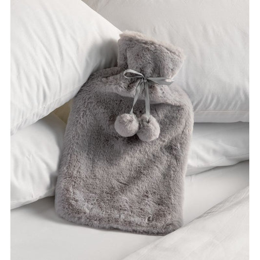 Hamilton Mcbride Hamilton McBride Grey Rabbit Fur Hot Water Bottle