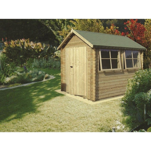 Shire Shire Solway 11' 9" x 11' 9" Apex Log Cabin - Premium 44mm Cladding Tongue & Groove