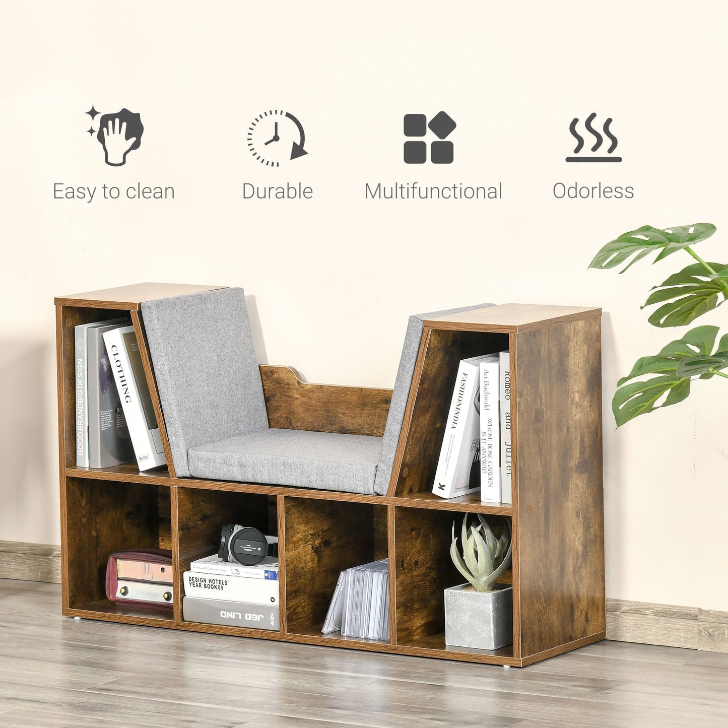 Six-Compartment Bookcase