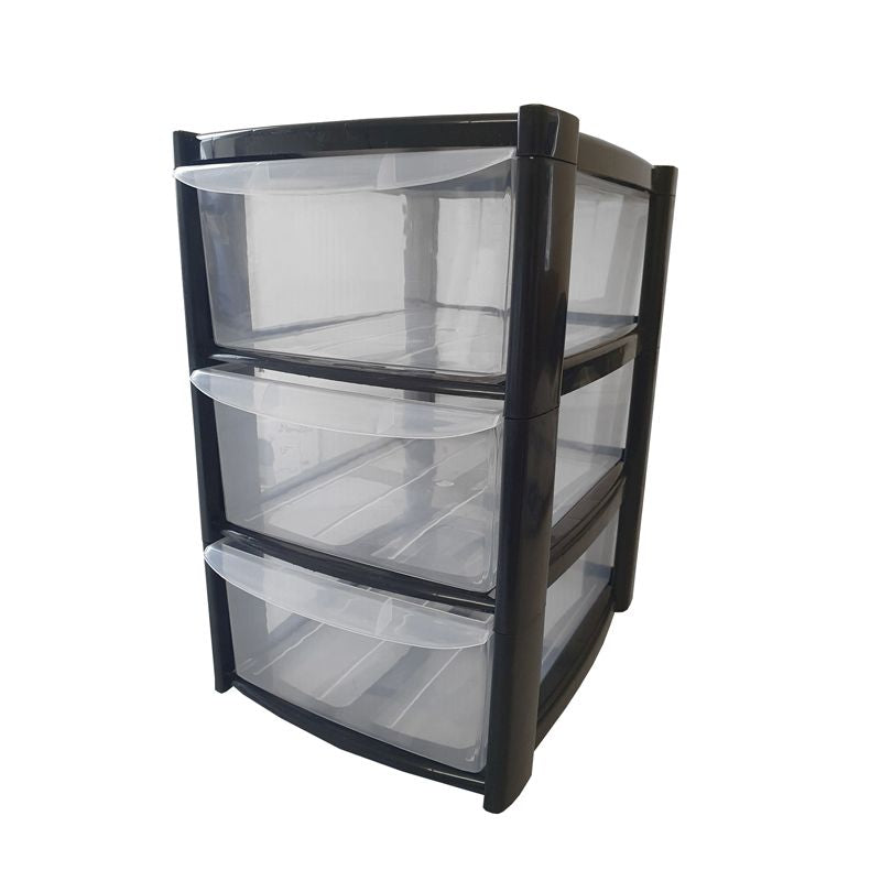 Premier Black 3 Drawer Mini Tower