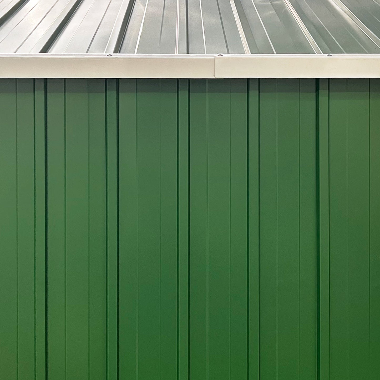 Galvanised 8 x 4' Double Door Apex Garden Shed Lockable Steel Green by Steadfast