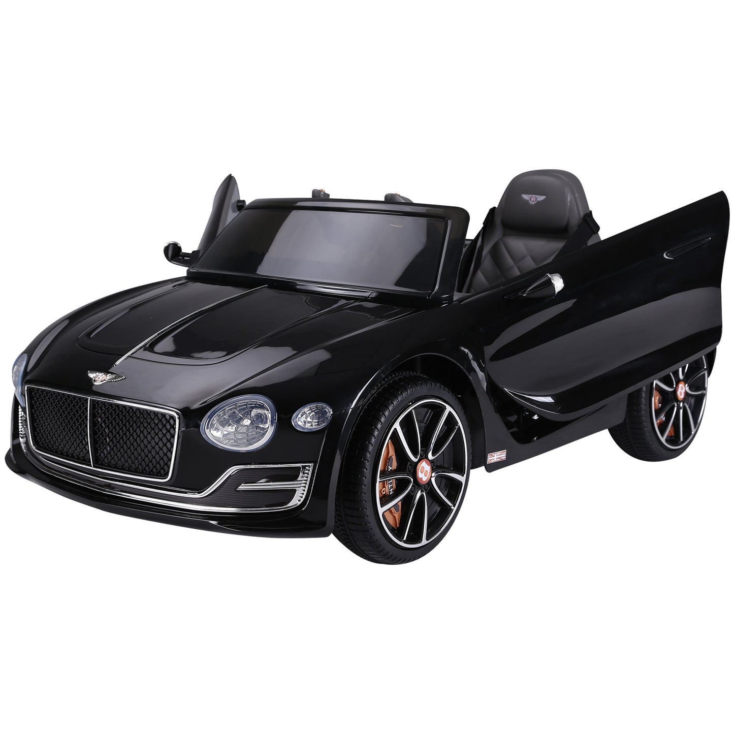 Compatible Electric Kids Ride On Car Bentley GT 12V Battery Powered Toy Two Motors with LED Light Music Parental Remote Control for 3 - 8 Years Black Bentley